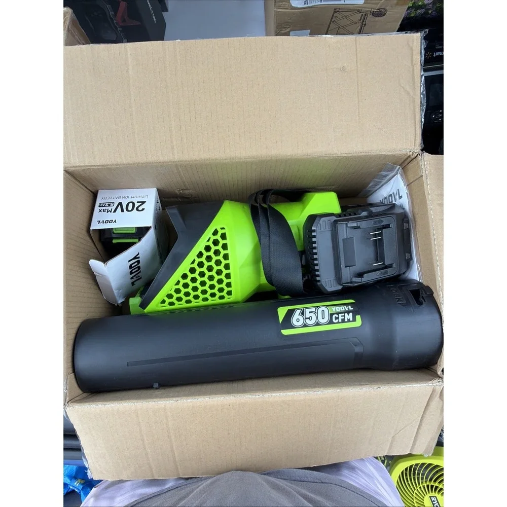 Leaf Blower Cordless, 650CFM Electric Leaf Blowers with 2 x 5.2Ah Batteries